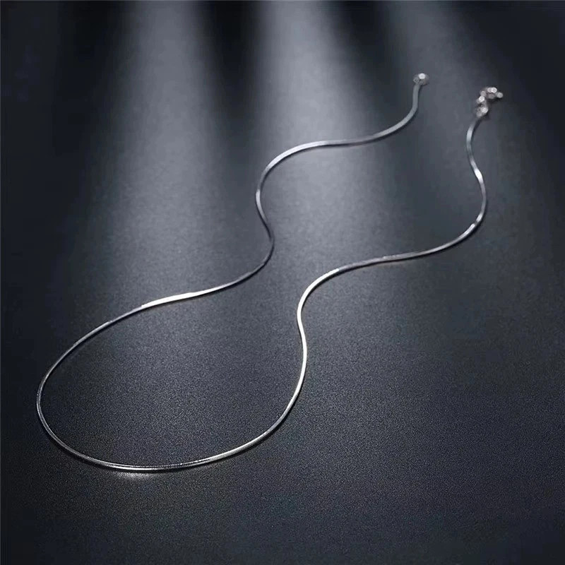 Men&Women’s 925 Sterling Silver Tarnish-Free Italian Snake Chain Necklace 16-24*