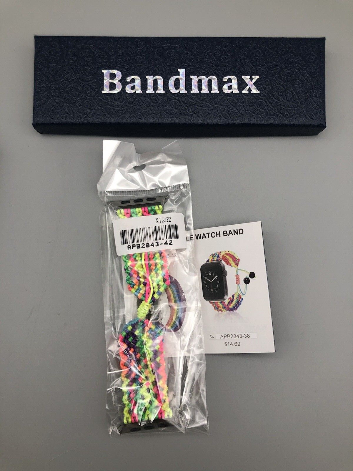 Bandmax Compatible for Rainbow LGBT Apple Watch Band 42MM Braided Drawstring