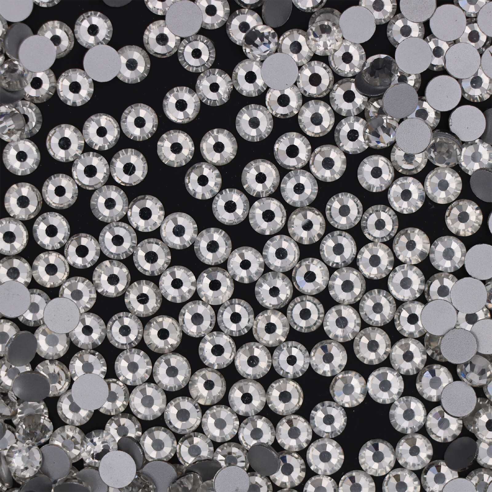 SS3-SS50 Glitter Crystal AB Nail Art Rhinestones Non Hot Fix FlatBack Stones
