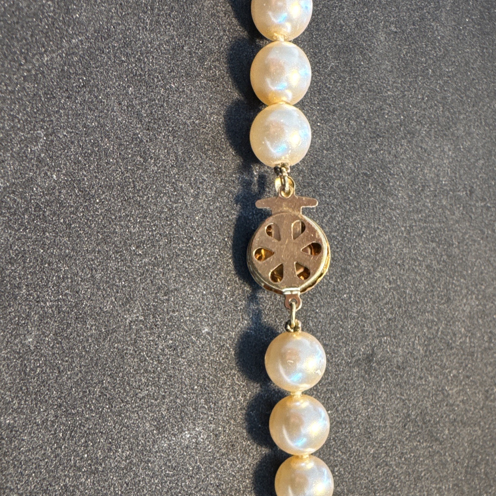 Imitation Faux Pearl Beaded Necklace White Round Ball/Bead Chain Barrel Clasp