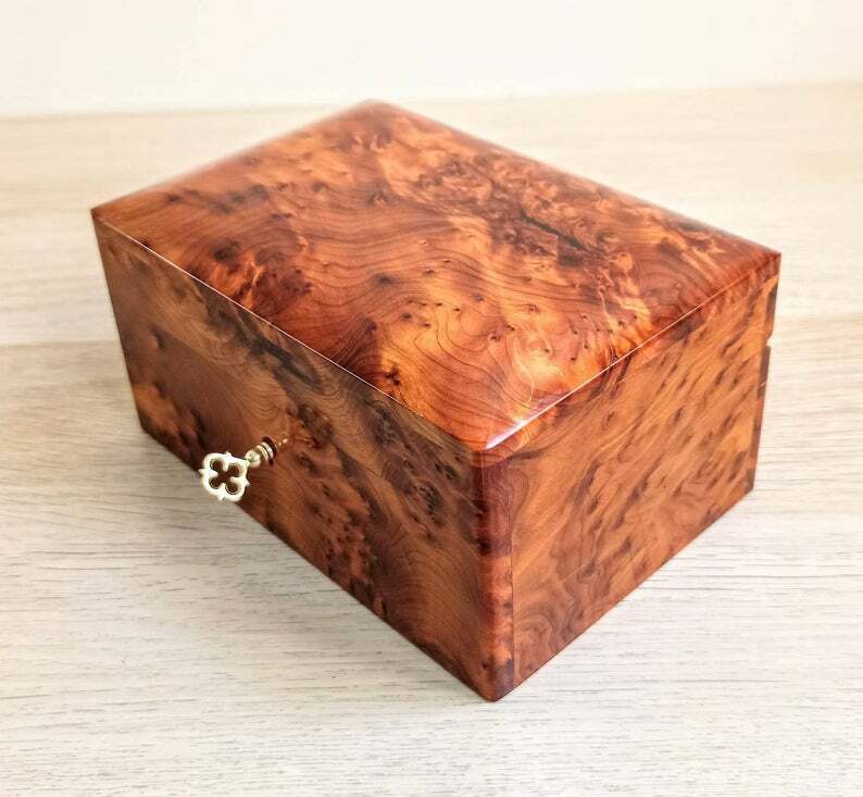 wooden jewelry box thuya , wood thuya handmade in morocco thuya burl ,Jewelry Bo