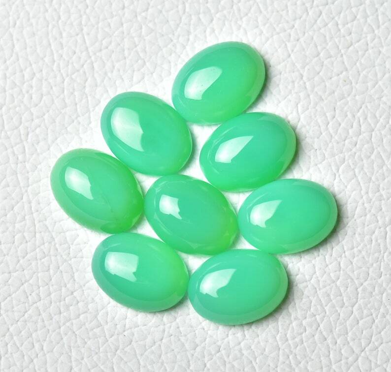 Chrysoprase Chalcedony Oval Shape Cabochon Gemstones lot 3x5mm – 18x25mm
