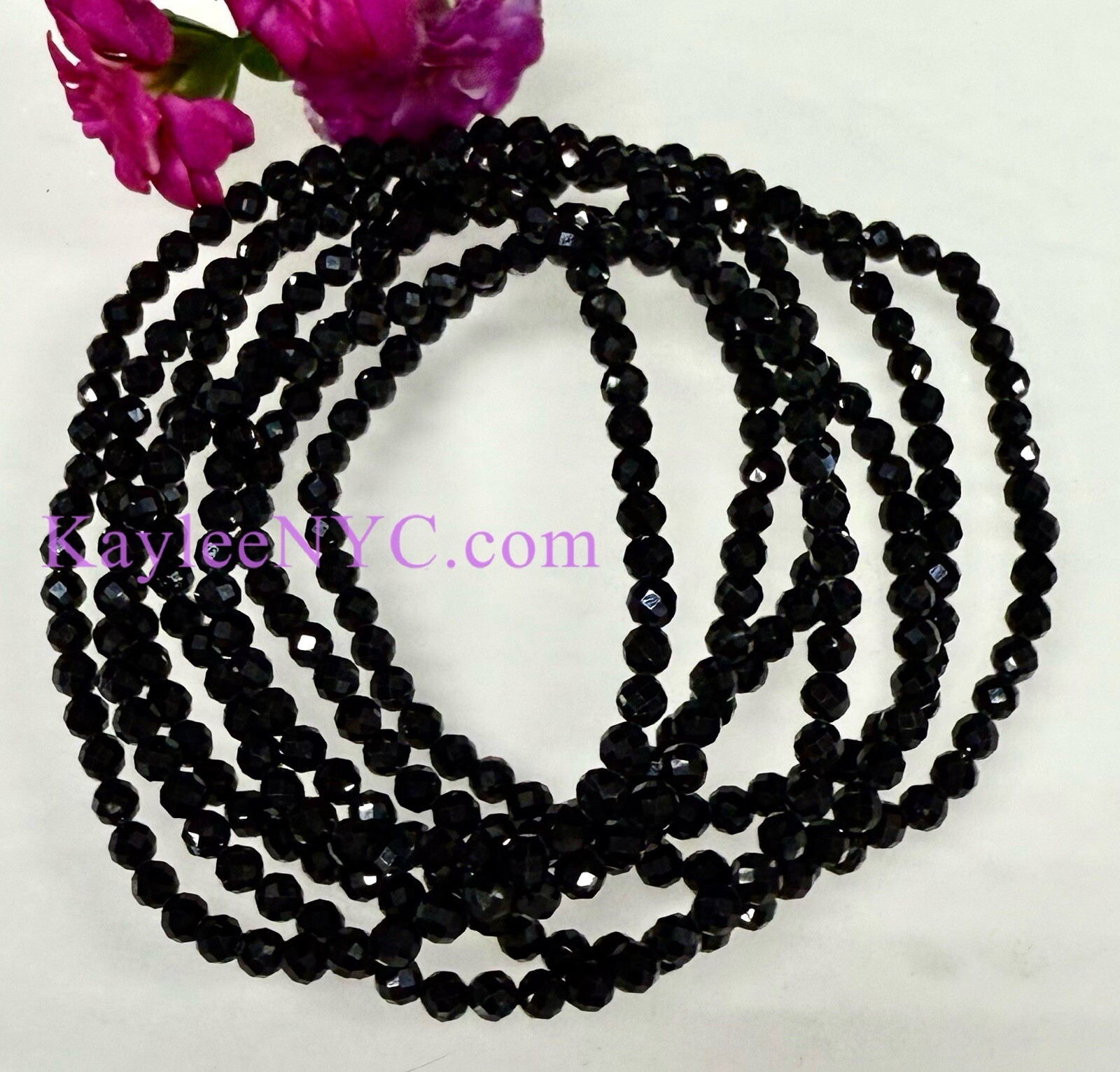 Wholesale 6 Pcs Natural Pink Opal 4mm Faceted 7.5” Stretch Bracelet