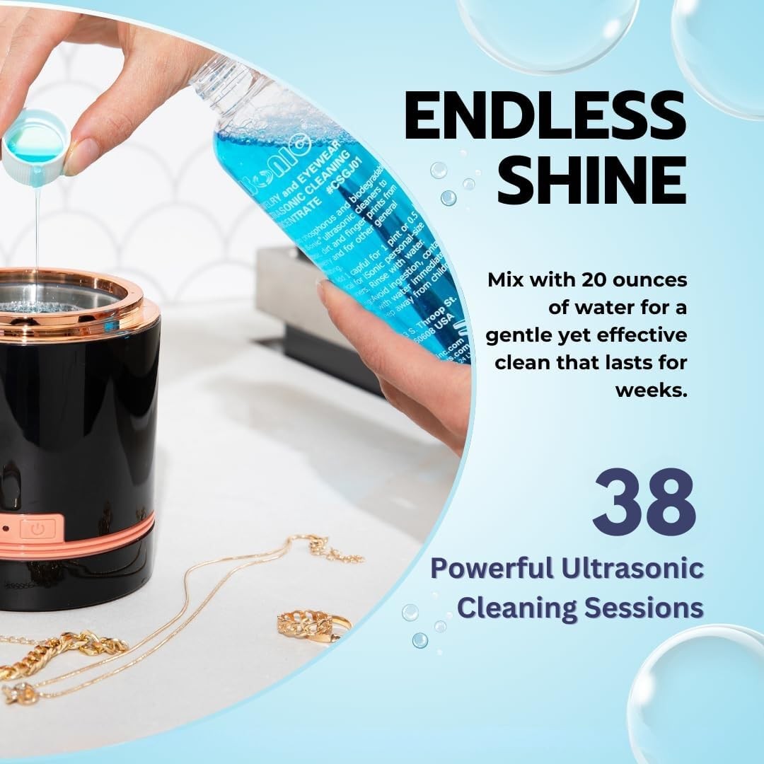 Ultrasonic Jewelry & Eyewear Cleaning Solution Concentrate (8 fl oz) –