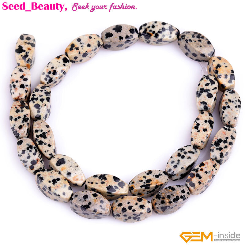 Natural Gemstone Stone Twist Beads Jewelry Making 15″ Loose 8x16mm Bead 24-25Pcs