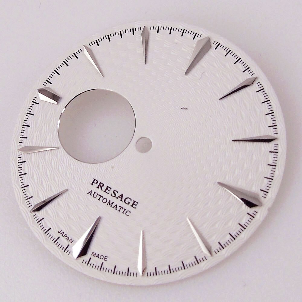 40mm Polish Silver Watch Case Bracelet Fit NH35 NH36 NH38 Black White 35mm Dial