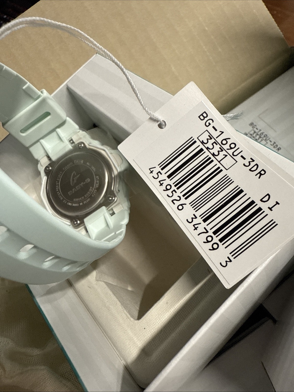 Casio Baby-G BG169U-3D Women’s Digital Watch Mint Green Clear Resin 200M New