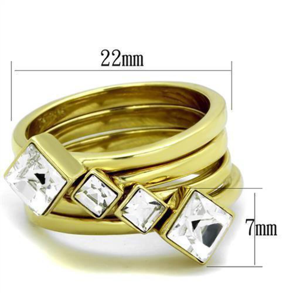 Gold Womens Ring Anillo Para Mujer 316L Stainless Steel Ring 316L Stainless Stee