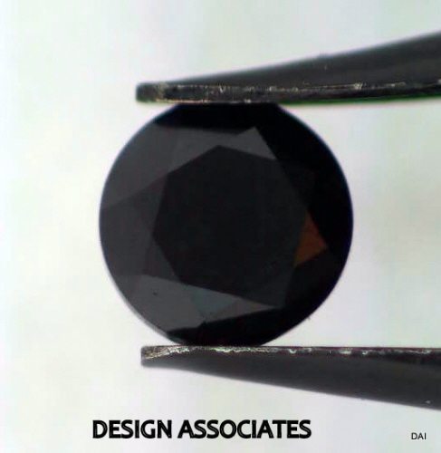 BLACK SAPPHIRE 5.00 MM ROUND CUT EARTH MINED CALIBRATED AAA 2 PC SET A-105