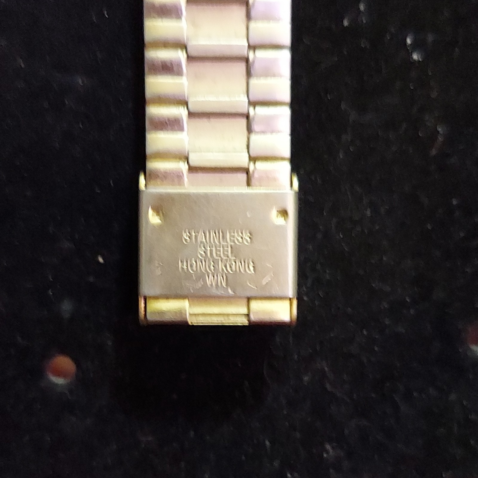 Navarre Diamond Quartz Women’s Rectangle Gold Tone SS Bracelet White Dial