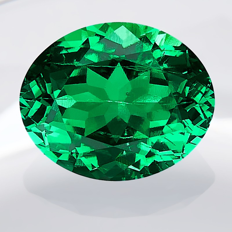 Lab Grown Columbia Emeralds 0.5-5ct Oval Cut Gemstone VVS1 for Jewelry AGL