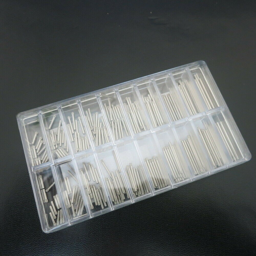 300Pcs 1.3&1.4mm Diameter Single End Watch Spring Bar Link Pin Assortment 8~26mm