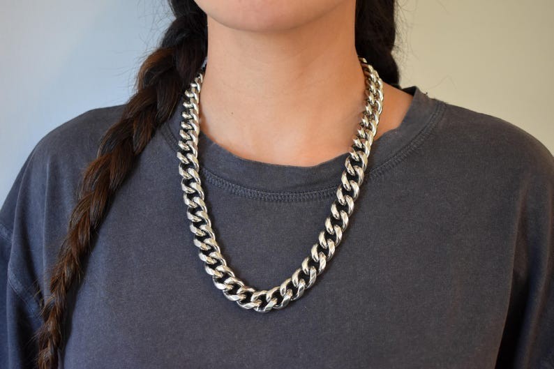 Solid 925 Sterling Silver Cuban Curb Chain Necklace Solid & Heavy Version
