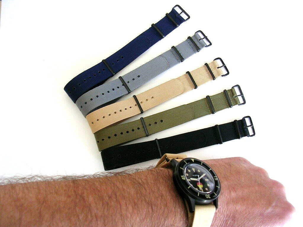16mm NATO G10 Prem Ballistic PVD MoD RAF Military army watchband strap IW SUISSE