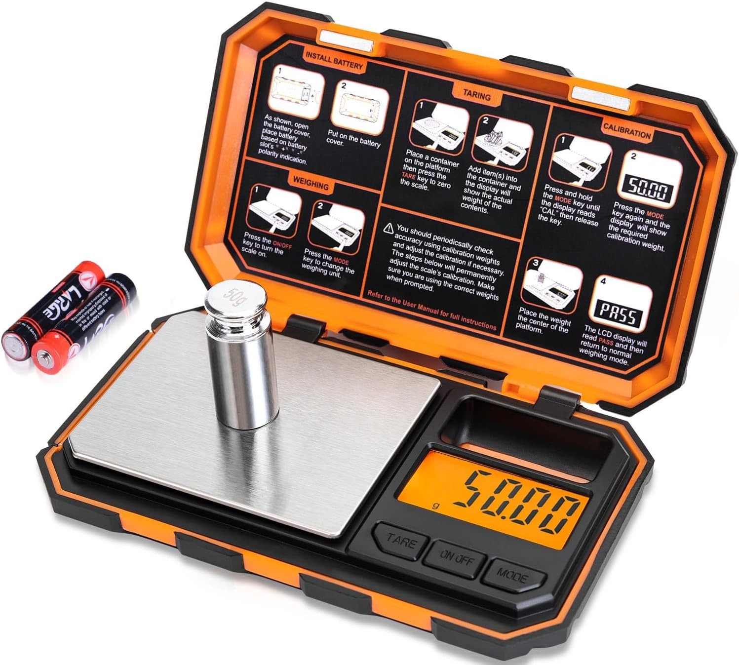 Fuzion Digital Pocket Scale, 500G X 0.01G Gram Scale, Mini Scale 6 Units Jewelry
