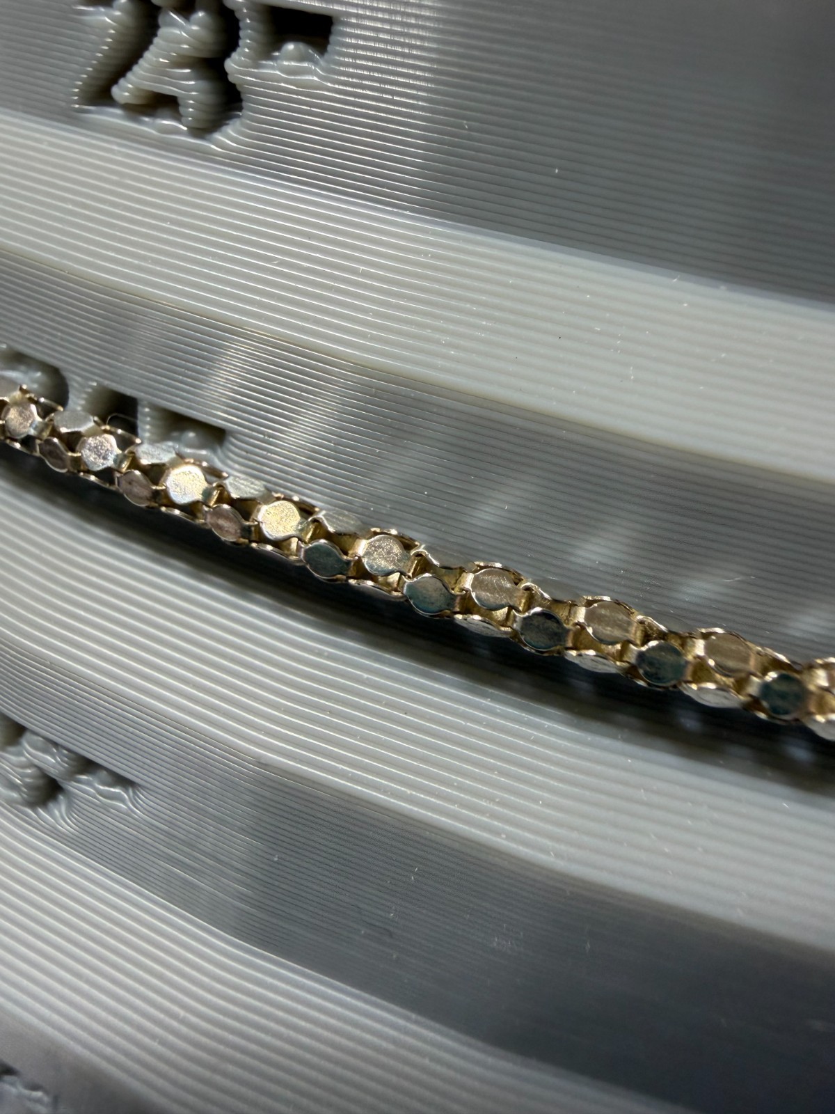 Vintage Sterling Silver Chain Snake Scale Popcorn 24″ 6g Gorgeous Stamped FAS
