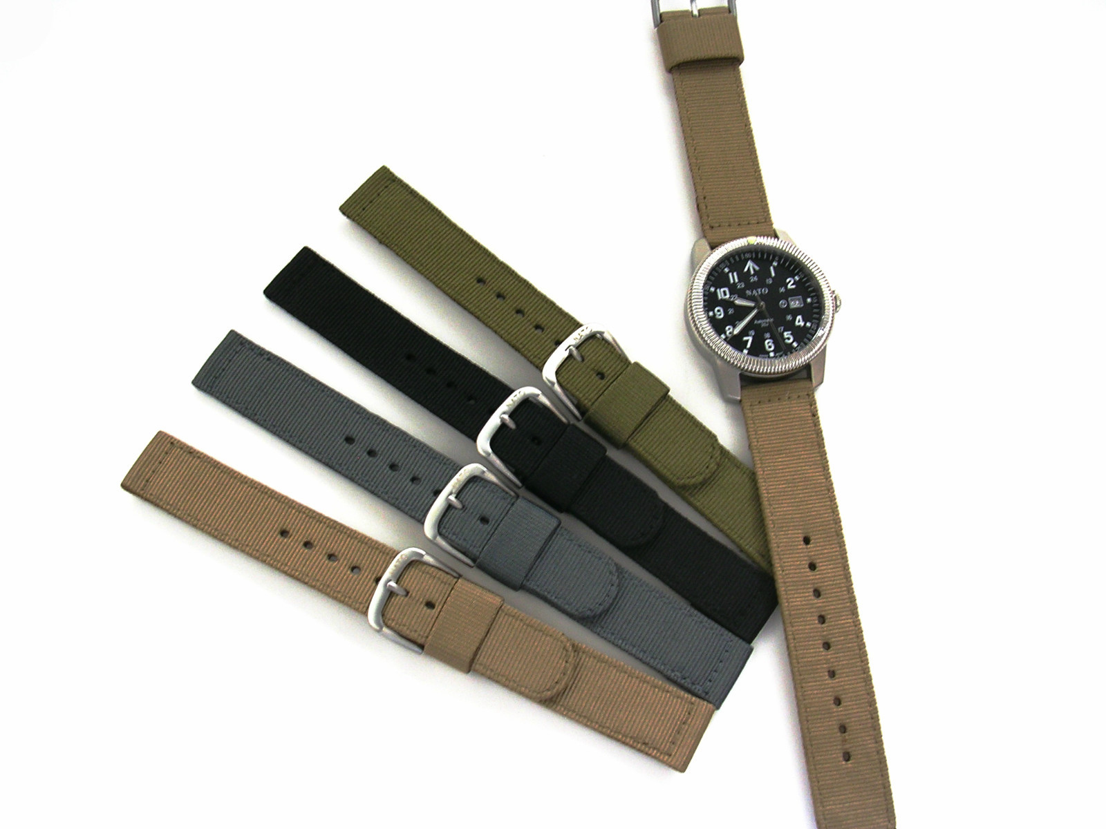 NATO ® 2pc WWII Ballistic Nylon Military watch band Combat strap IW SUISSE USA