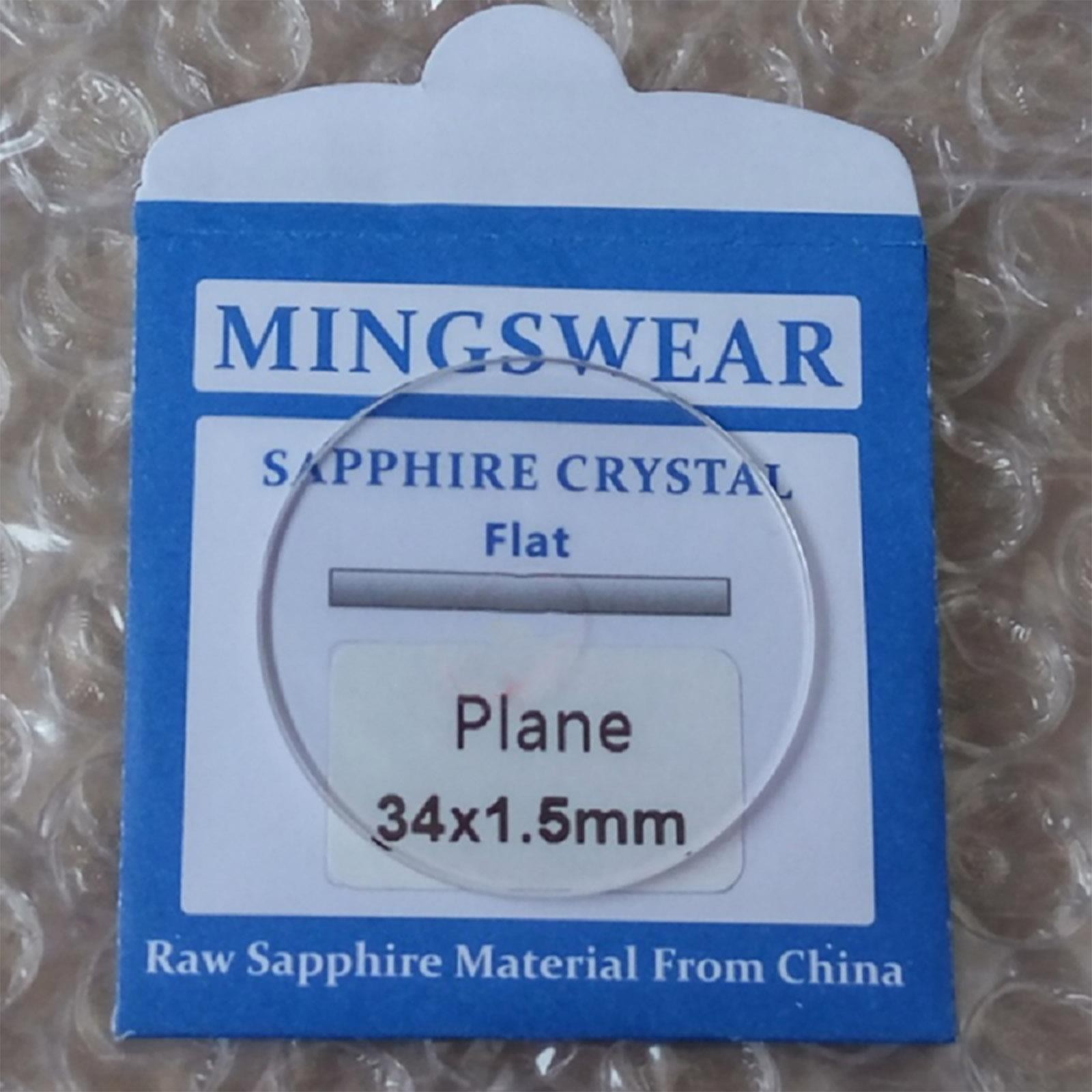 28-36.5mm Diameter 1.5mm Edge Thicknesss Sapphire Flat Watch Glass Crystal Tool