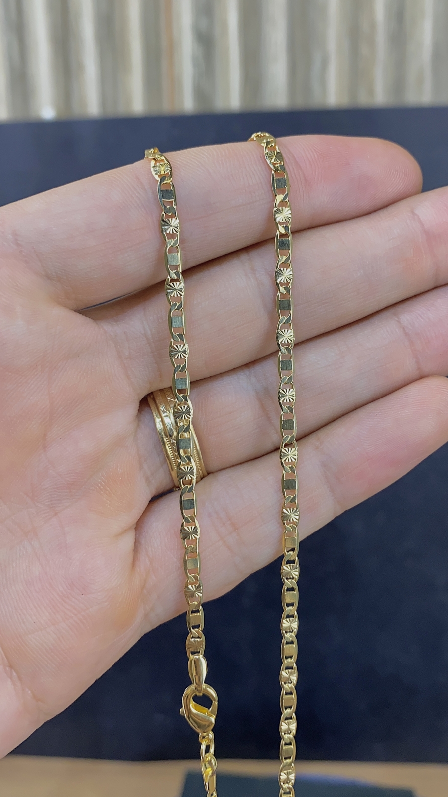 Minimalist Fashion Diamond Cut Valentino Chain Necklace for Womens 3.2mm Gifts