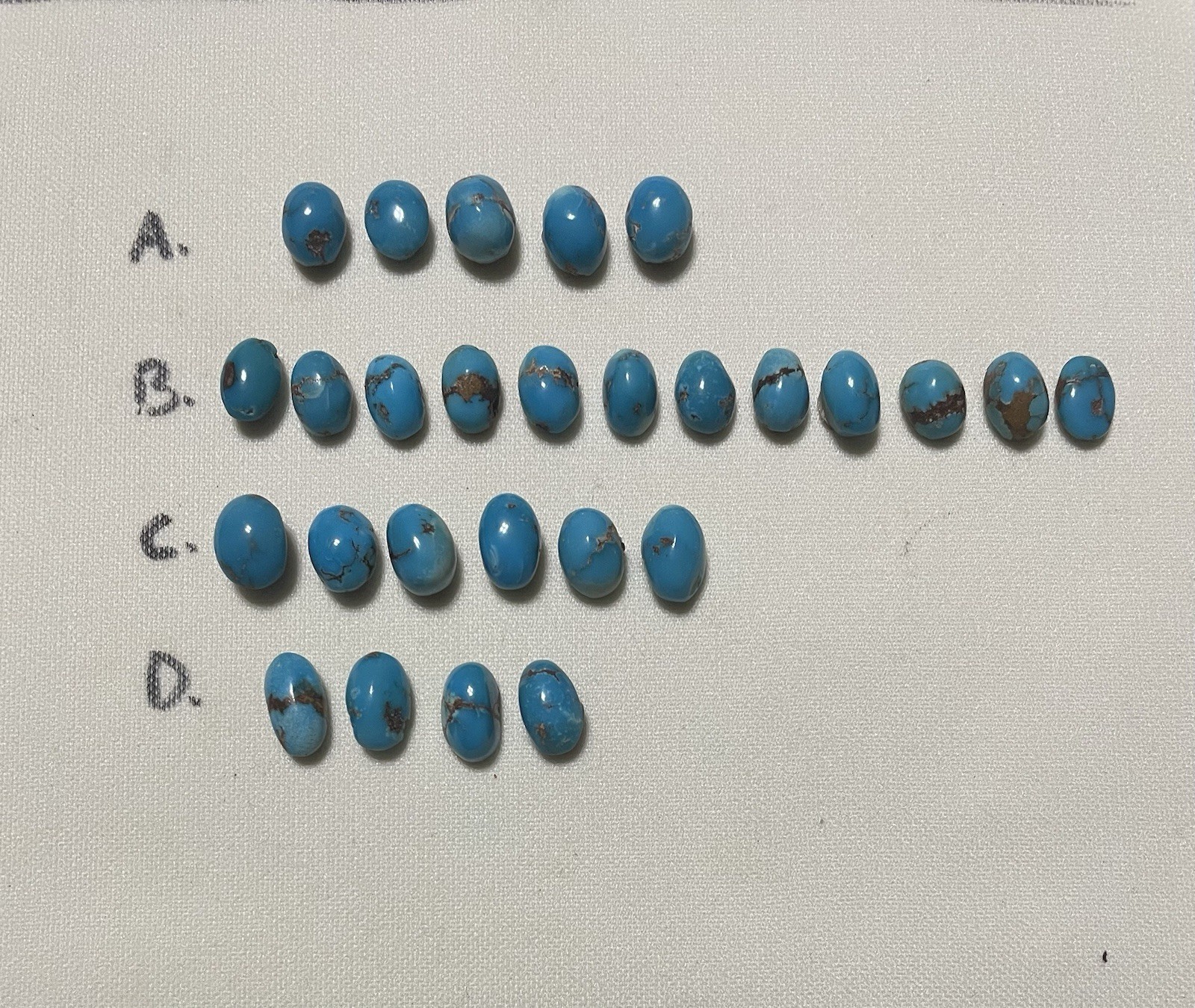 Beautiful Egyptian Turquoise Cabs. See description for pricing.