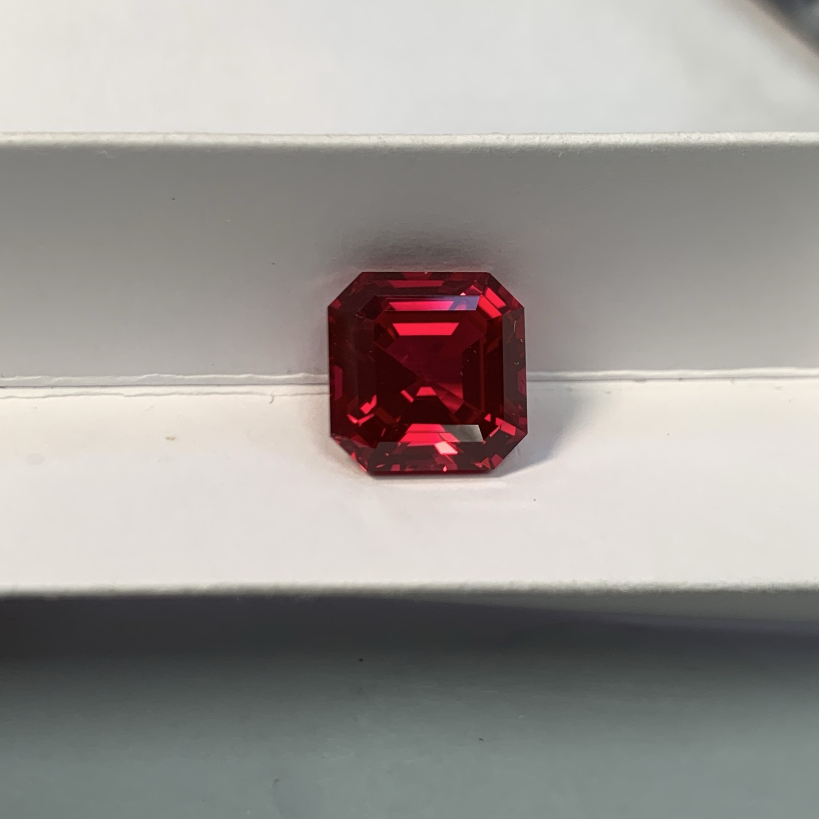 Hot Sale 0.5-10ct Asscher Cut Lab Grown Ruby Loose Gemstones for Jewelry Making