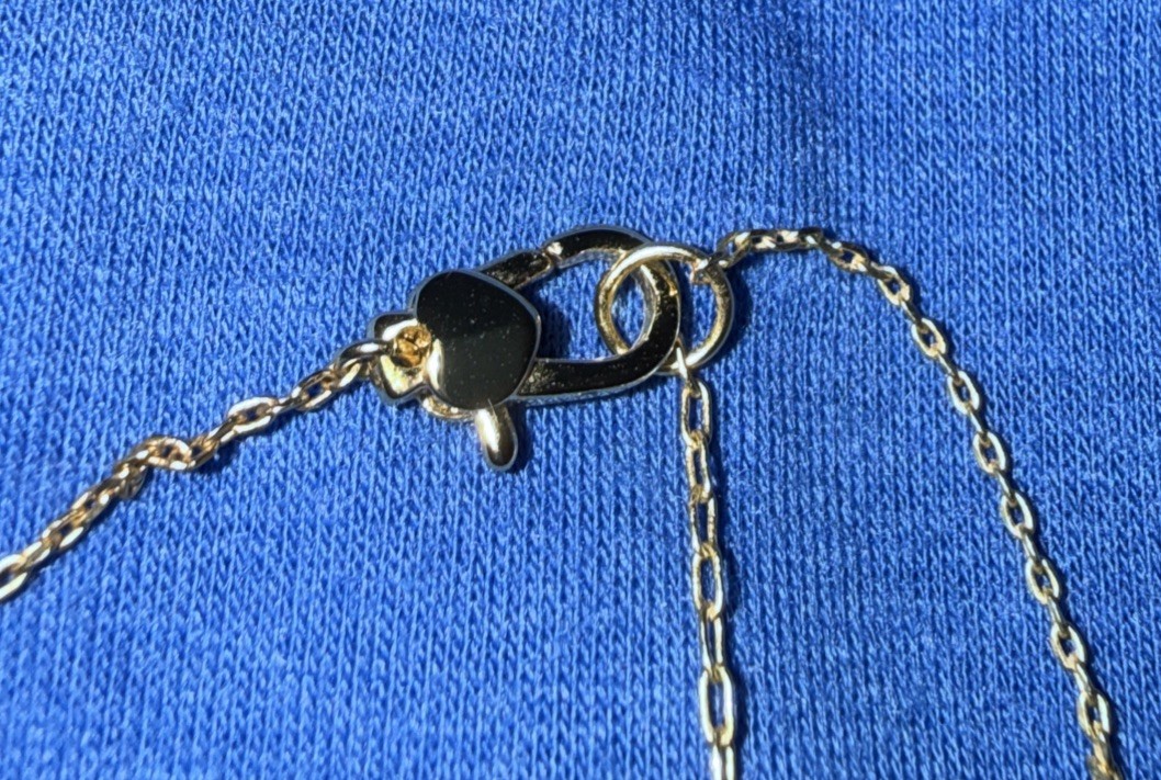 Kate Spade New York Say Yes Love Pendant Necklace Gold Tone EUC