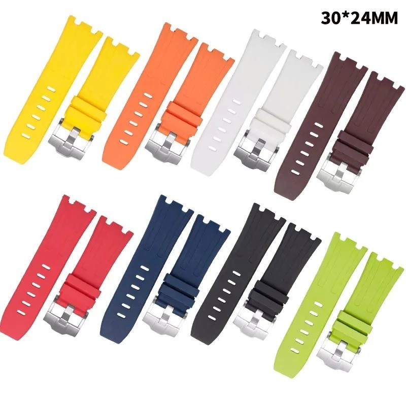 27mm 28mm 30mm Rubber Silicone Watch Band Strap for AP Royal Oak Offshore GA2100