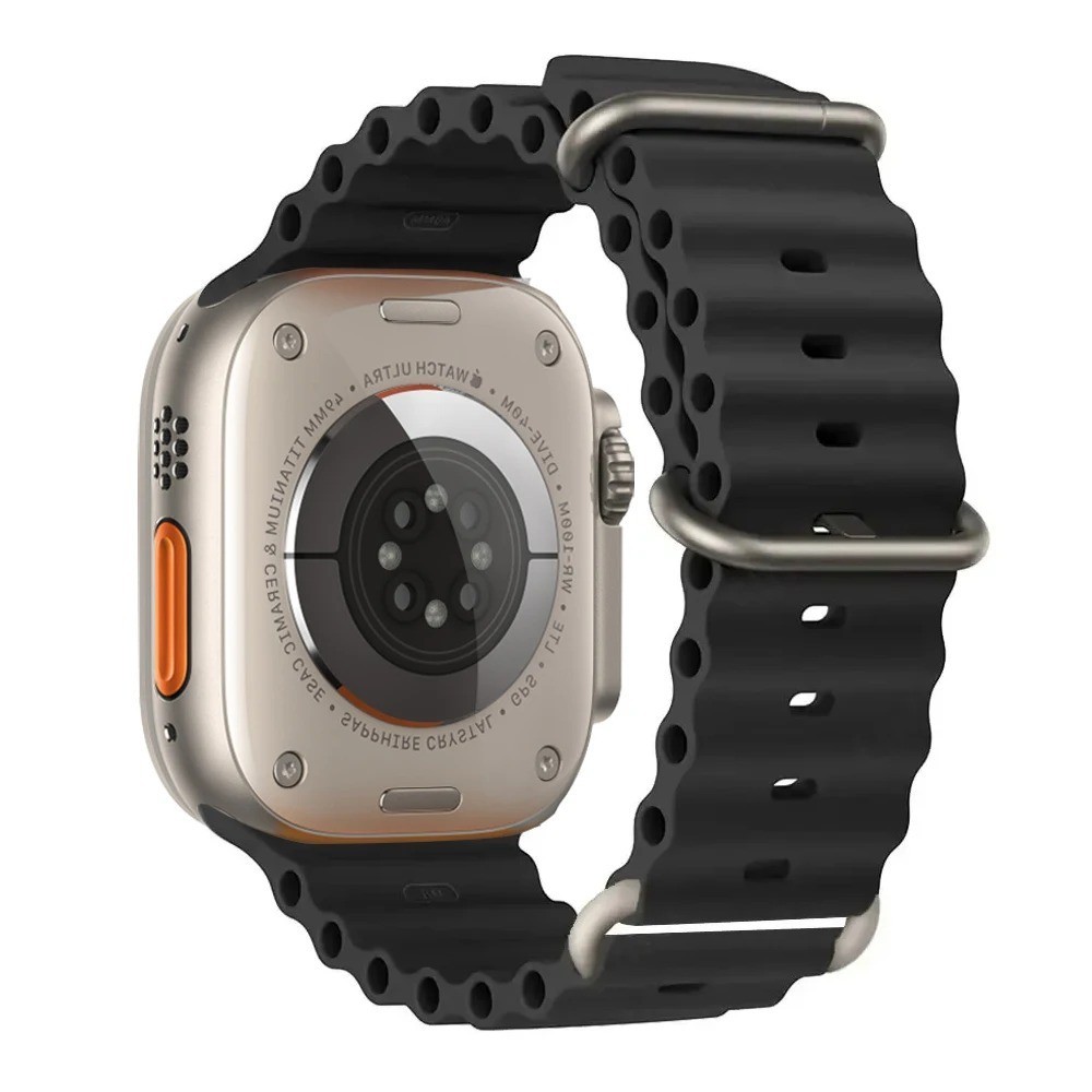 Ocean Band for Apple Watch Ultra 3/11/10/9/8/7/6/SE Silicone Strap Waterproof