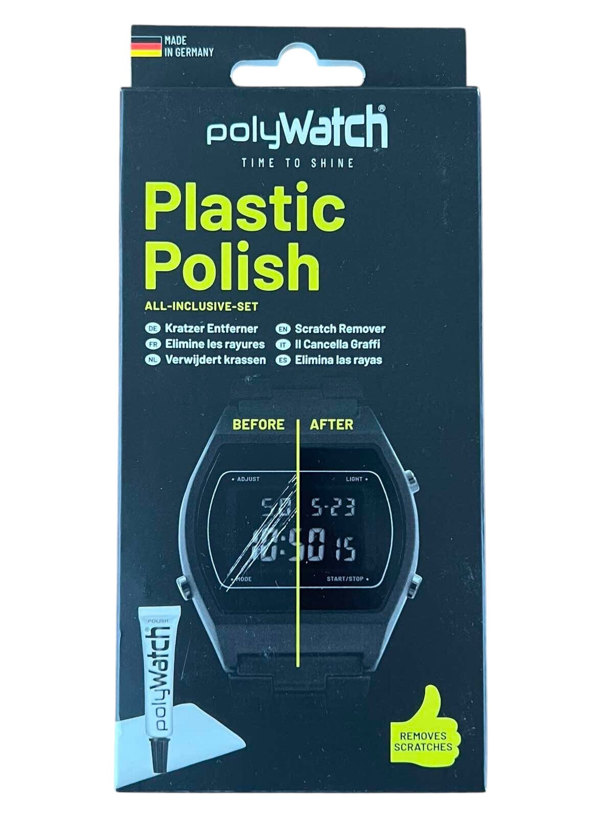 PolyWatch Plastic Polish All-Inclusive Set, Removes Scratches Plastic Watches
