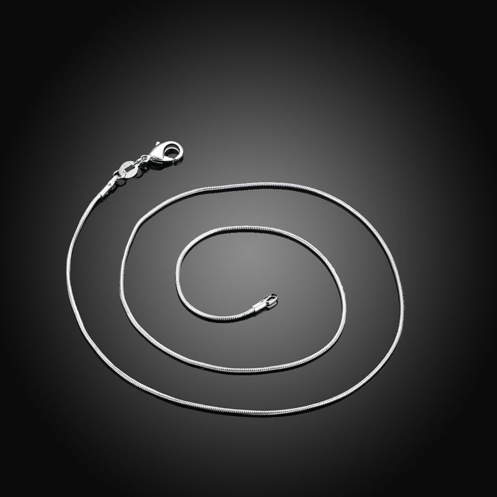 925 Sterling Silver Necklace Snake Chain Necklace .925 20″ Inch 1mm Jewelery