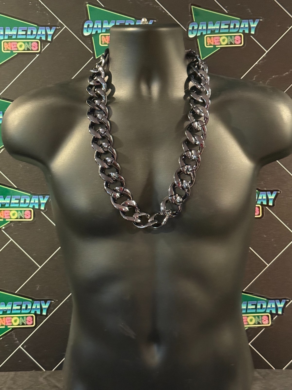 Men’s Chunky Cuban Necklace, 30 inches Fake Hip Hop Chain, Plastic Rapper…