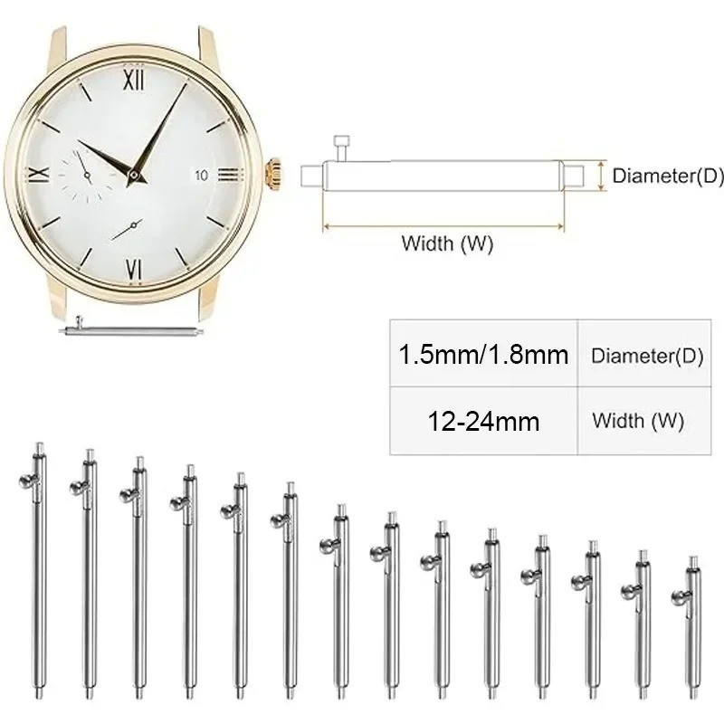 Quick Release Spring Bar Stainless Steel Watch Band Pin Bar 14 16 18mm 20mm 22mm