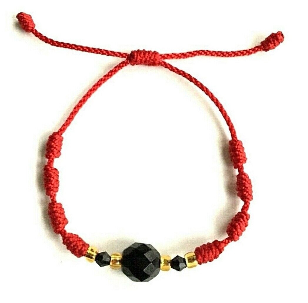 PULSERA DE AZABACHE ADULTO /ADJUSTABLE UNISEX AZABACHE RED ROPE BRACELETS -B88