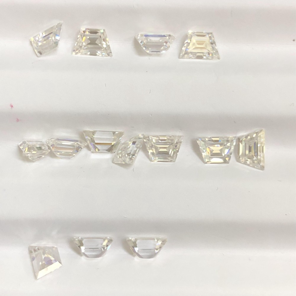Factory Directly Rare Trapezoid Cut D Color Moissanite Loose GRA for DIY Jewelry