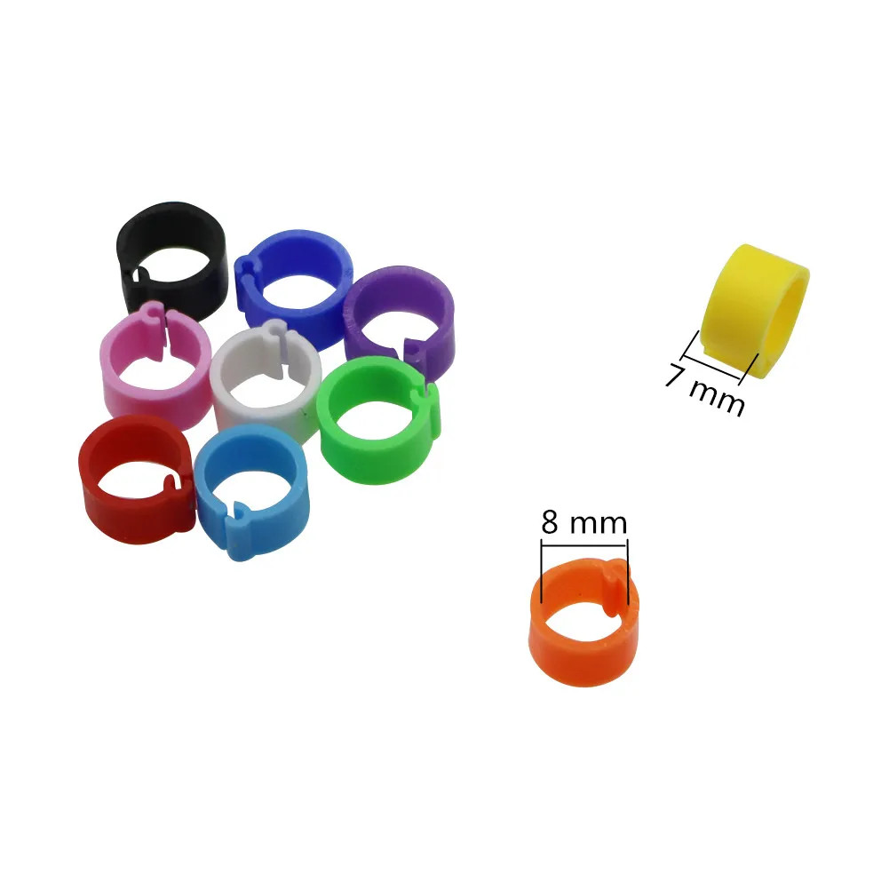 200 Pcs 8Mm Inner Diameter 7Mm Height Birds Foot Rings 10 Colors without Text Pa