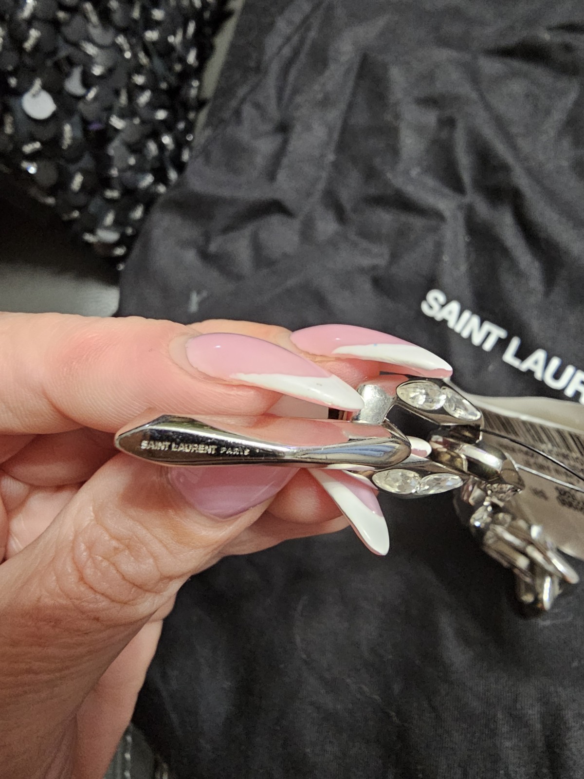 NEW YSL Saint Laurent Diamond Chain & ST Bracelet Authentic