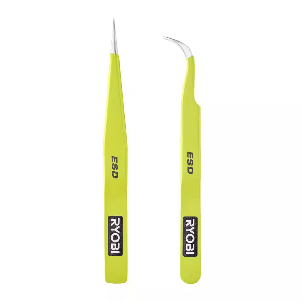 2 Piece Precision Anti-Static Tweezers