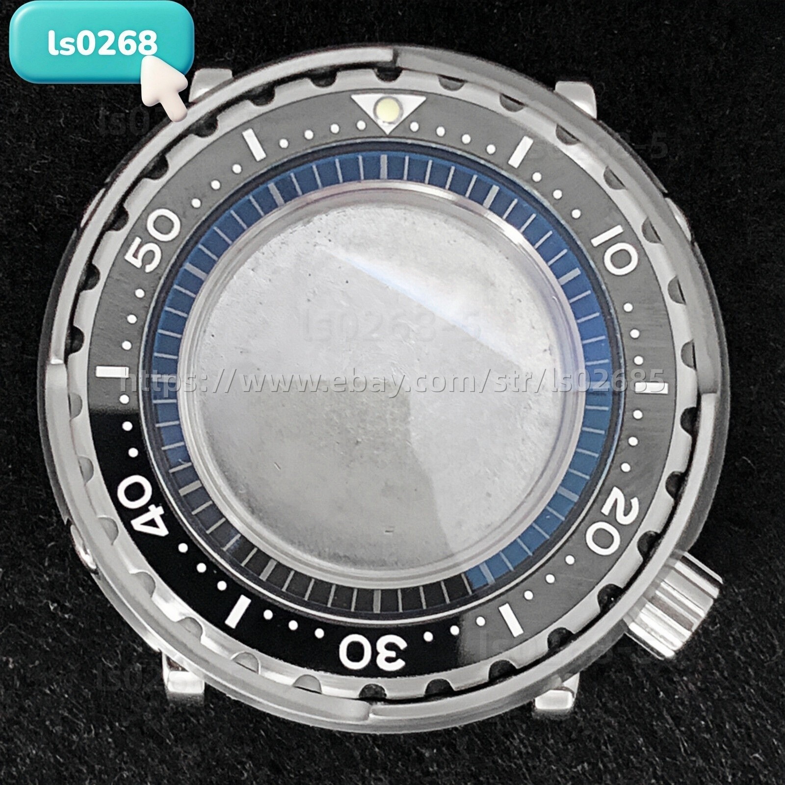 45MM Mineral Glass Stainless Steel Watch Case for NH35/NH36 Watch Movements
