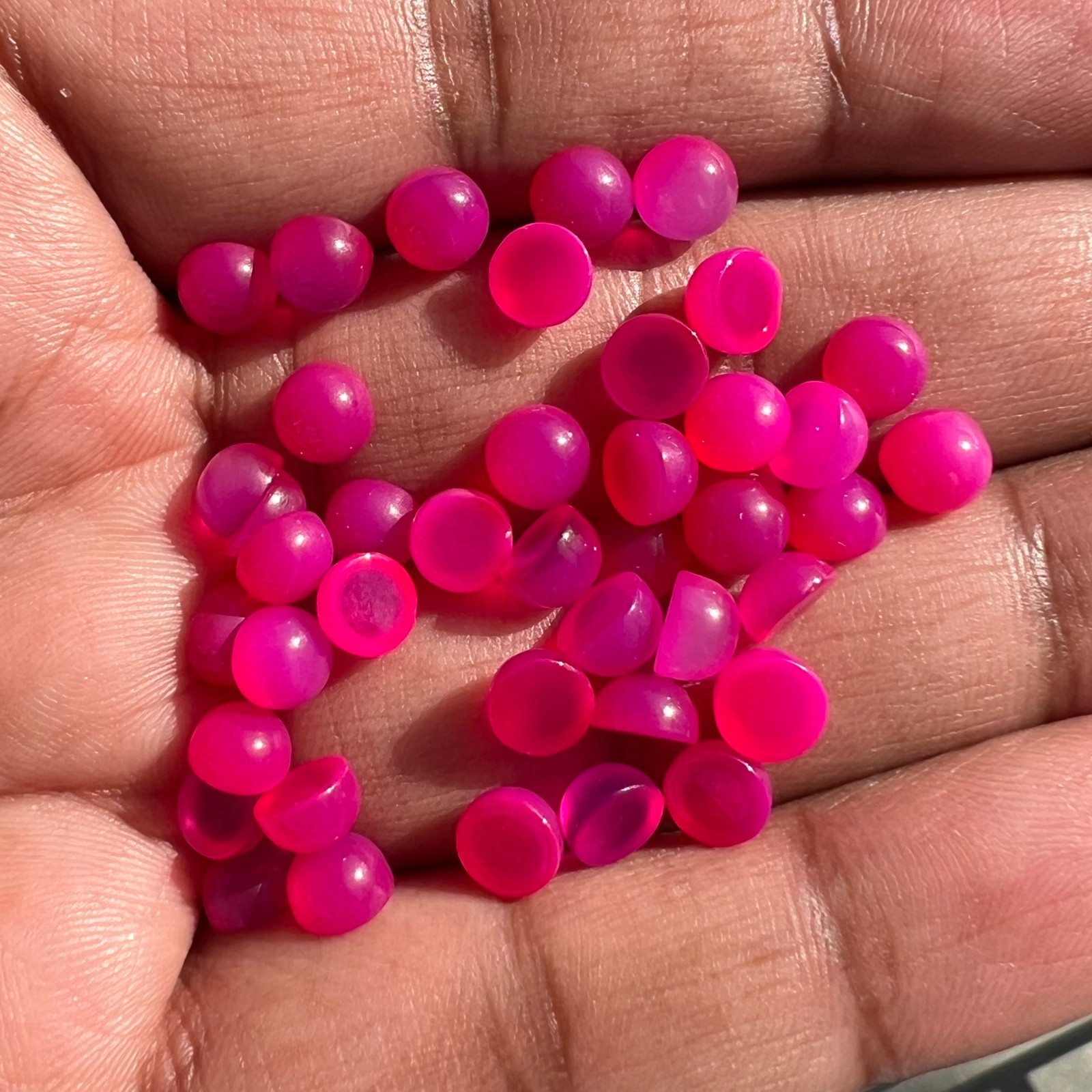 Rani Chalcedony Round 3×3 mm to 20×20 mm Cabochon Loose Gemstone Lot