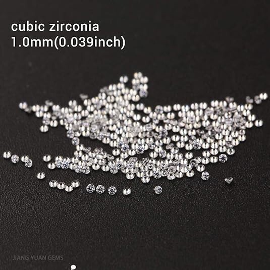 1000pcs 5A Round Machine Cut White Cubic Zirconia Stone Loose CZ Synthetic