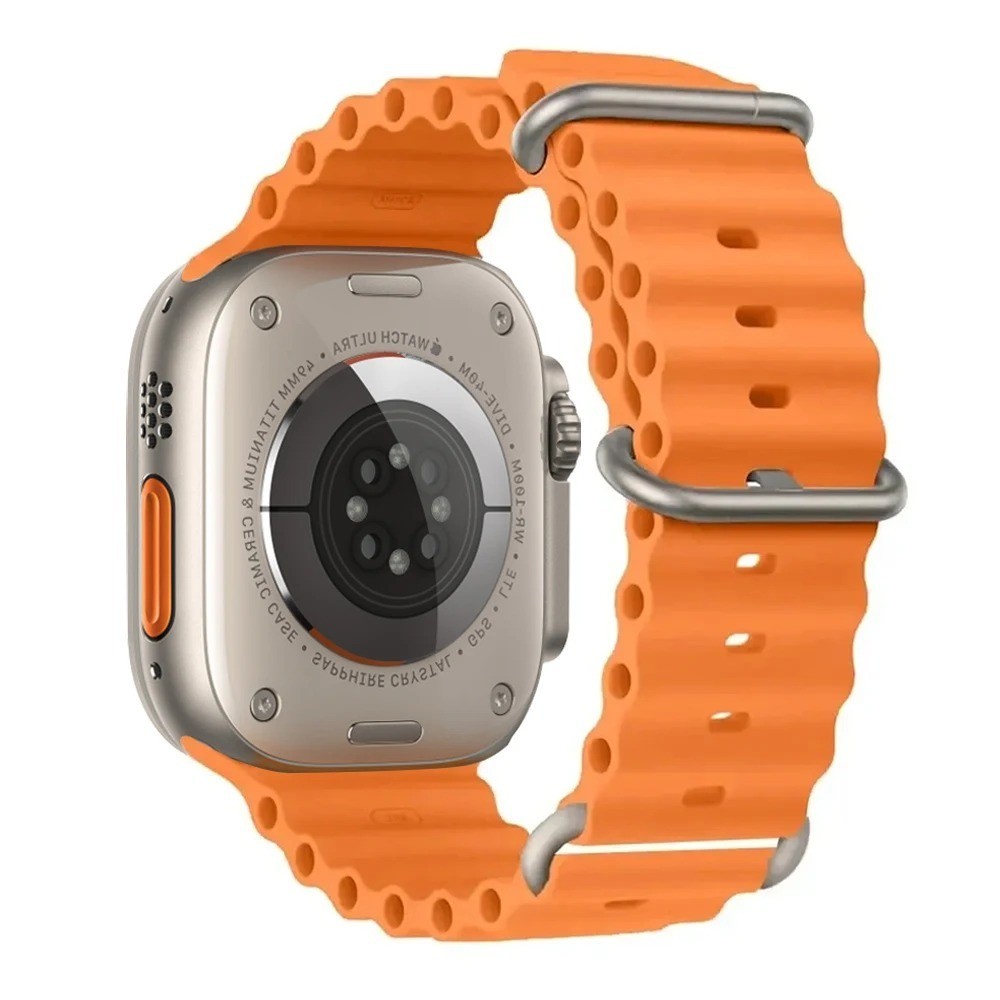 Ocean Band for Apple Watch Ultra 3/11/10/9/8/7/6/SE Silicone Strap Waterproof