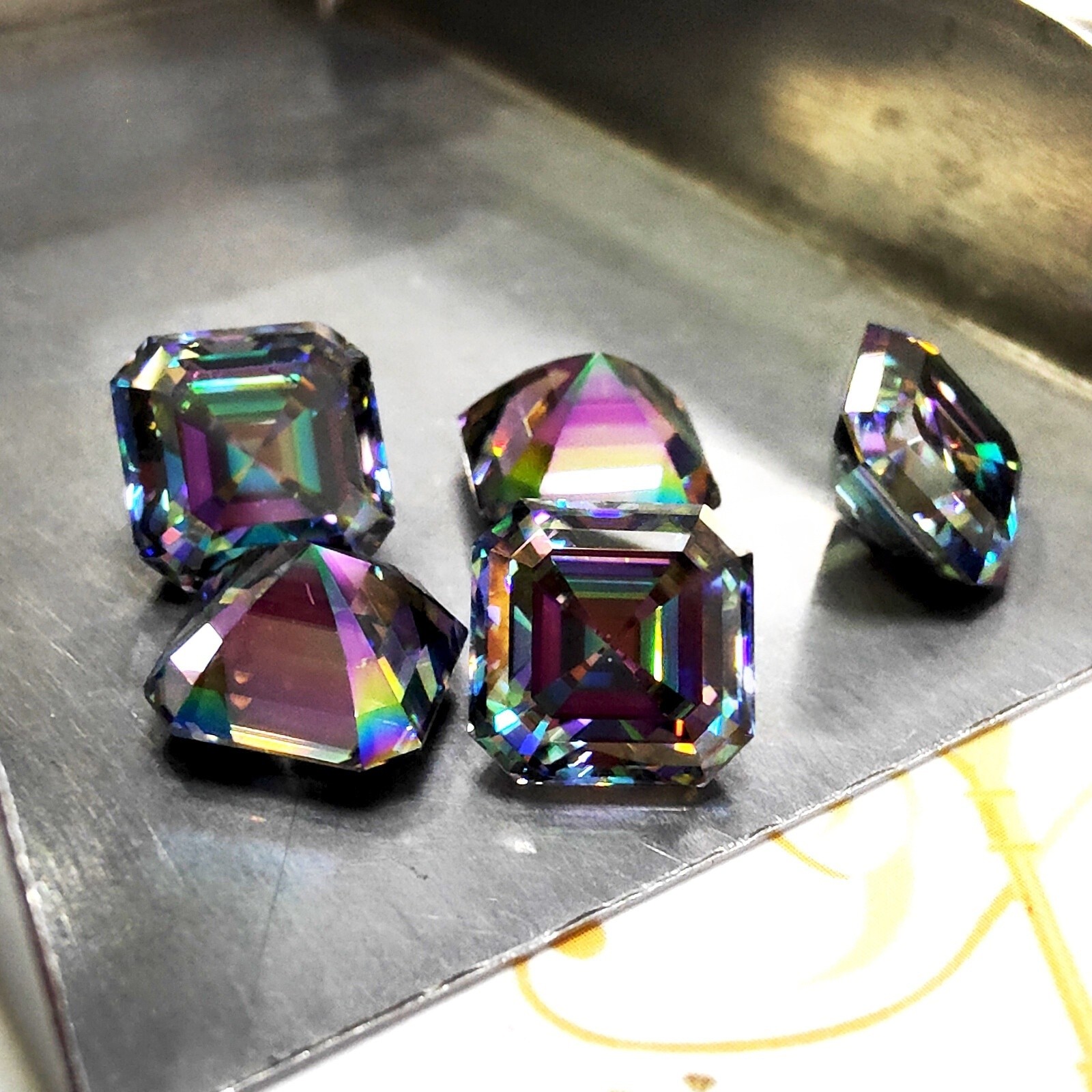 Asher Cut Moissanite Multi-Dispersion Diamond Test Passed Gemstone VVS1