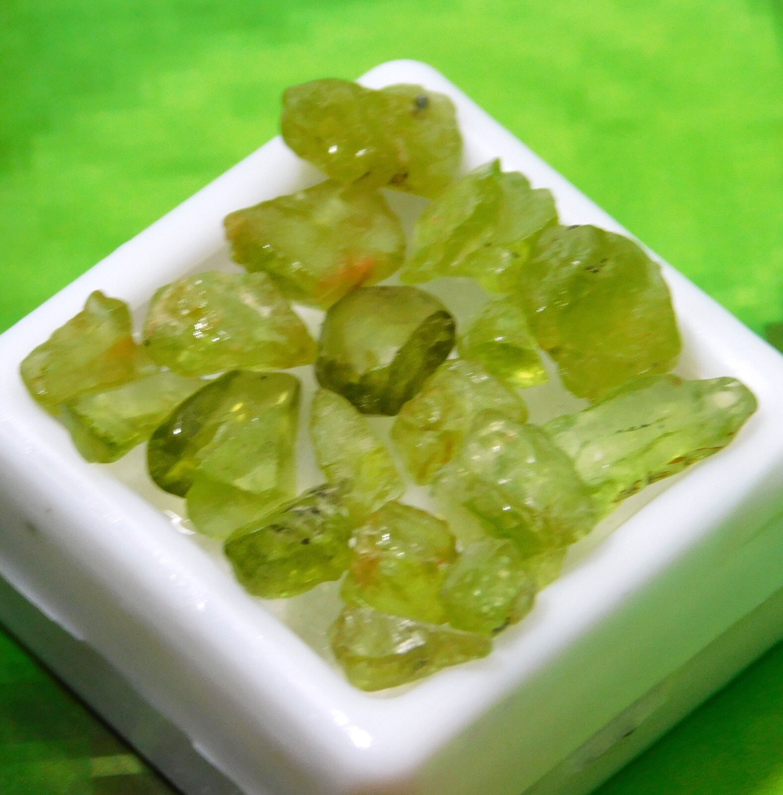 Natural Peridot Green Rough Loose Gemstone 50 Ct Lot