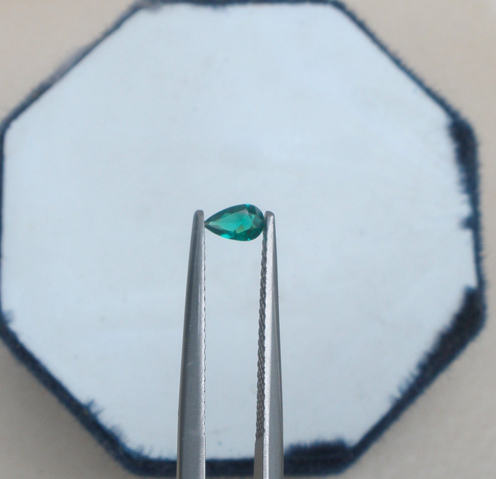 5 x 3.5mm Colombian emerald pear loose faceted natural gem