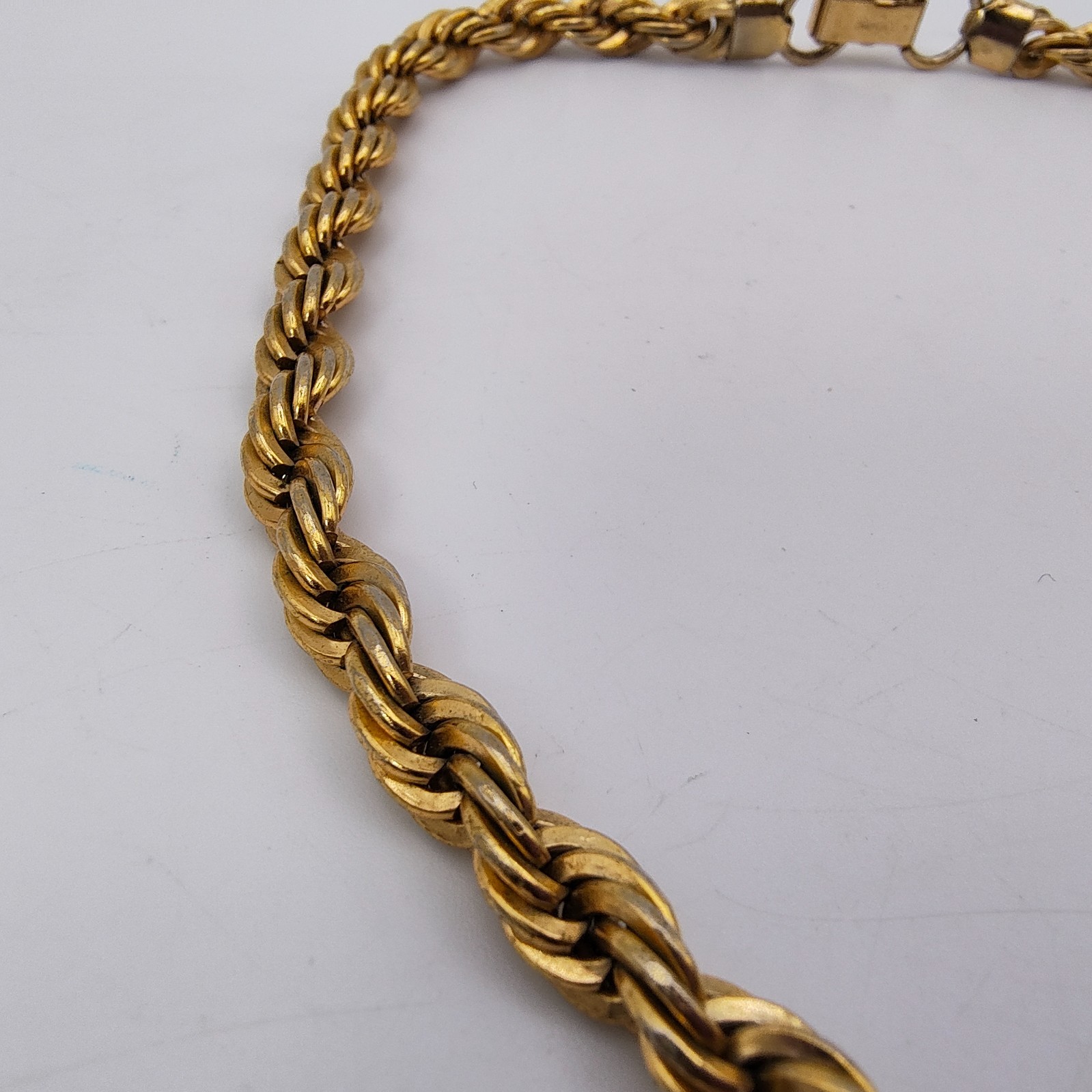 Vintage Napier Rope Necklace Gold Tone Old Money Aesthetic Hip Hop Signed
