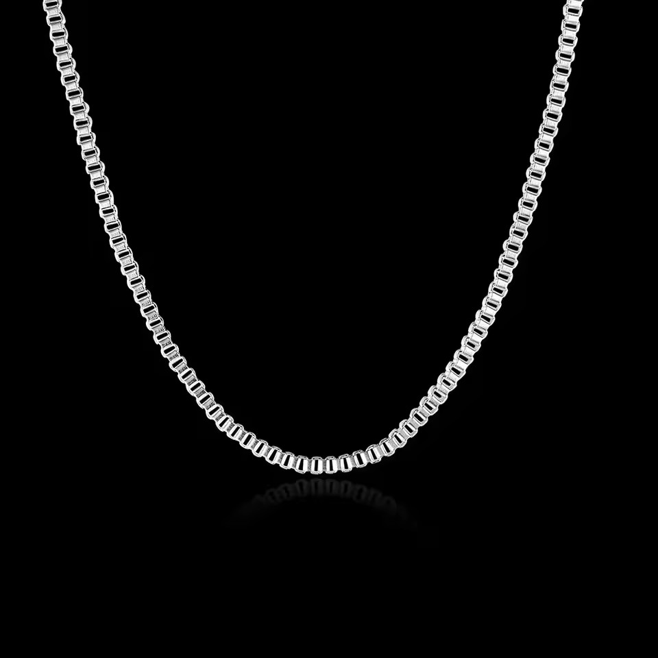925 Sterling Silver Necklace 16/18/20/22/24 inches fine 1.5MM Box chain