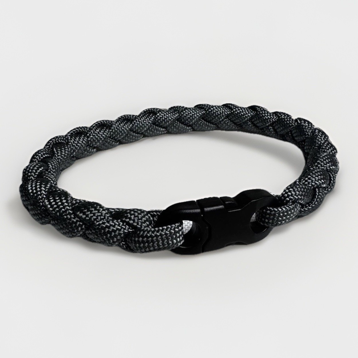 Gray Minimalist Paracord Bracelet Custom Size Handmade Everyday Wear 8mm