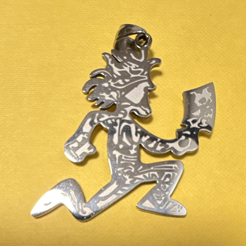 Silver Metal Running Hatchetman Figure Charm Pendant, Very good quality