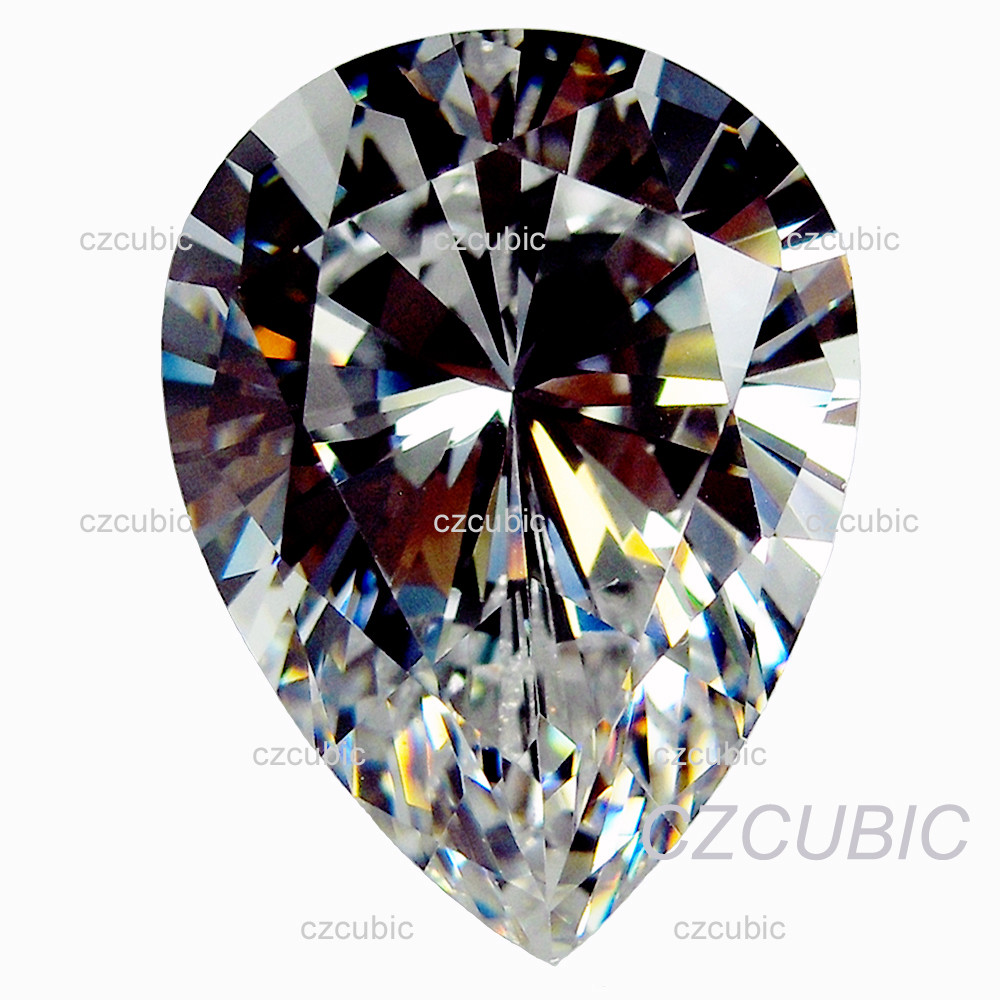 SUPER EXCELLET QUALITY PEAR SHAPE CUBIC ZIRCONIA RUSSIAN SIMULATED LOOSE STOEN