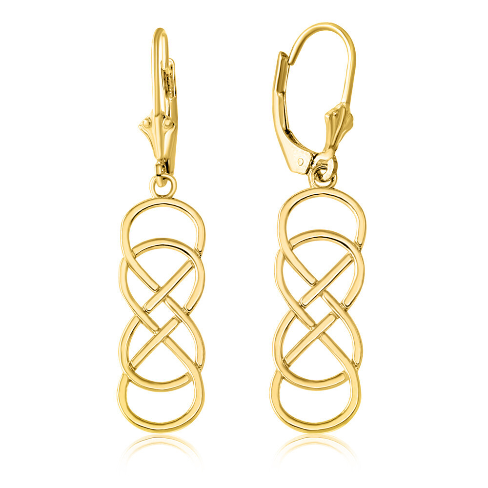 Gold Double Infinity Earring Set(Available in Yellow/Rose/White Gold)